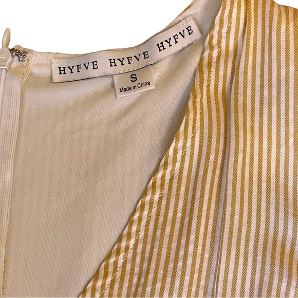 Hyfve Yellow Striped Ruffle Romper - Picture 3 of 5